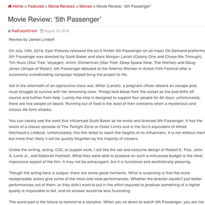 Movie Review: 5th Passenger